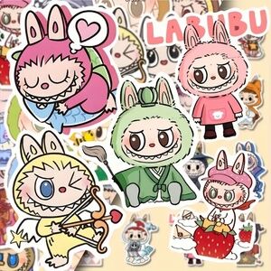 Labubu Monster Character Vinyl Waterproof Stickers - 20 Piece SO SO CUTE!‎